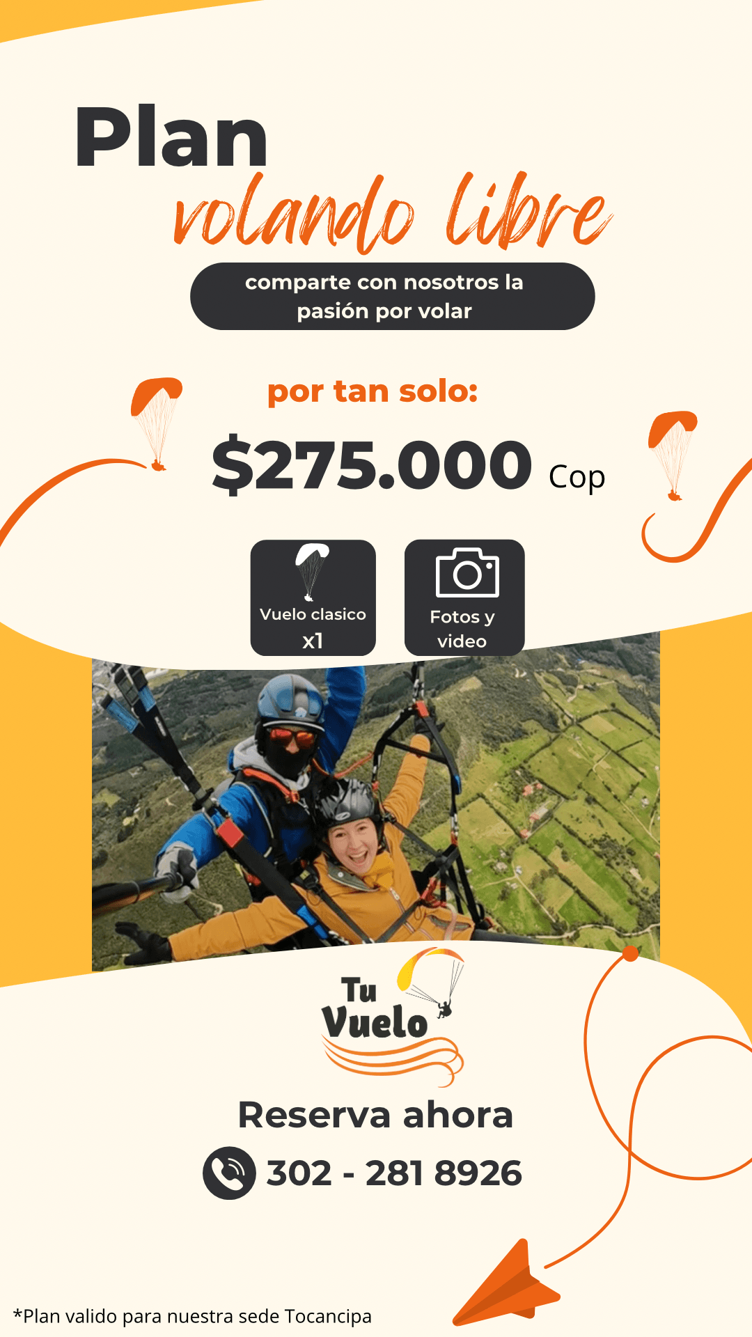 PLAN VOLANDO LIBRE-Tu Vuelo Parapente